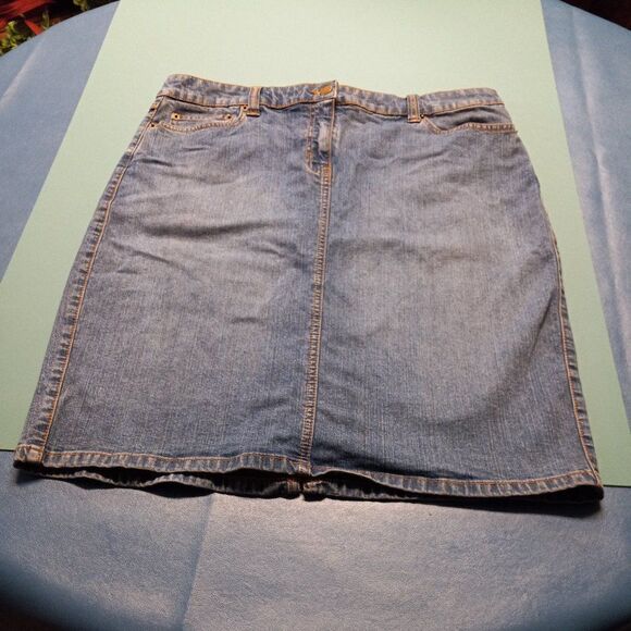 Villager Stretch Blue Jean Skirt - Picture 1 of 6